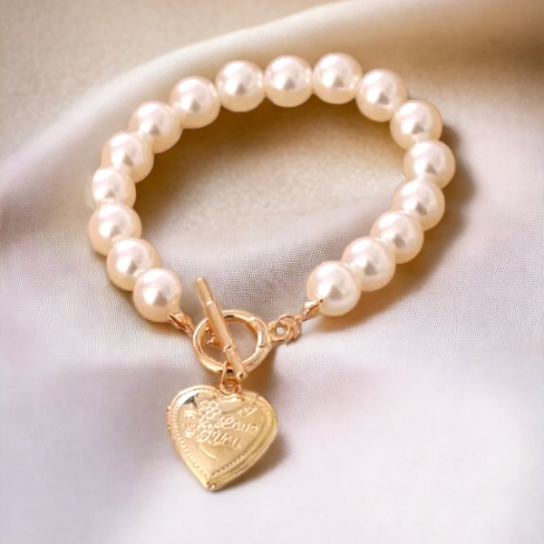 Open Heart Pearl Necklace/Bracelet
