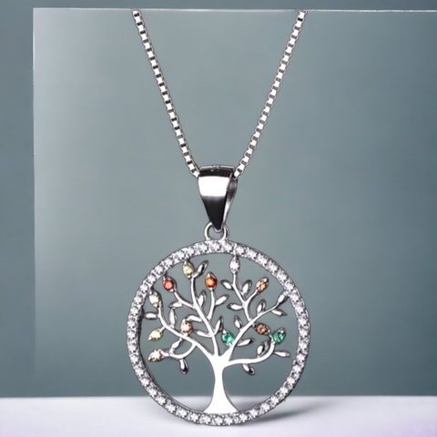 Semi-Precious Tree of Life Necklace