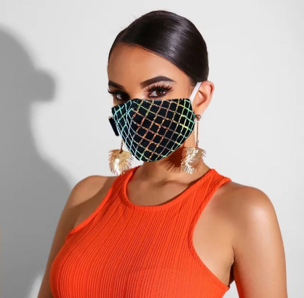 Fashion Lace Sequin Face Mask