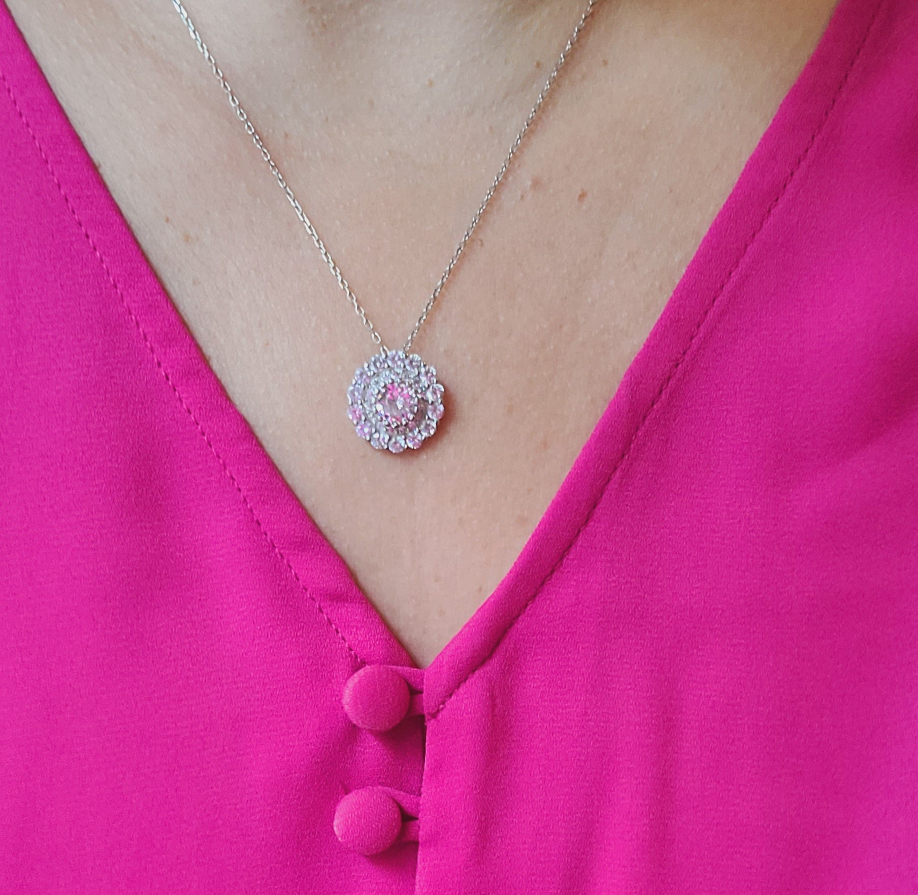 Round Pave Necklace