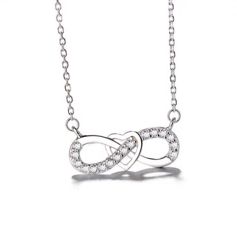 Infinity Heart Pendant Necklace