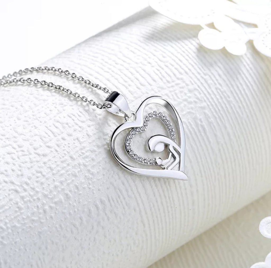 Double Heart Mom Necklace – Rose Jewelry Store