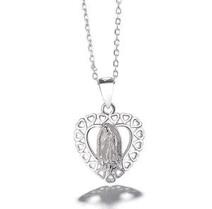 Heart Guadalupe Pendant Necklace