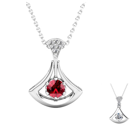 Double Sided Crystal Pendant