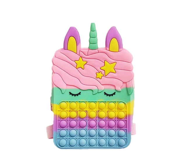 Unicorn Silicon Pop-it Backpack.