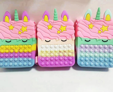 Unicorn Silicon Pop-it Backpack.