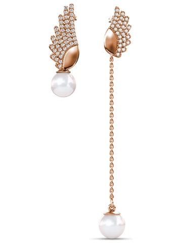 Pearl Dangle Wing Earring